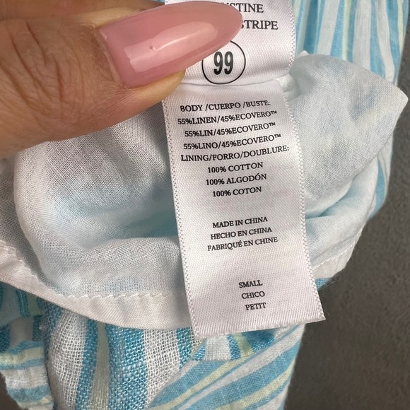 Rails Women's Augustine Stripe Linen Blend Dress size S - Picture 10 of 11